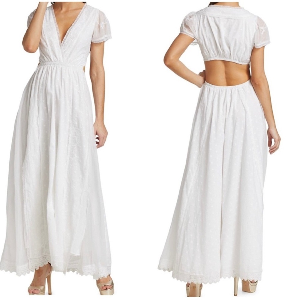 Love Shack Fancy Vania Maxi Dress White